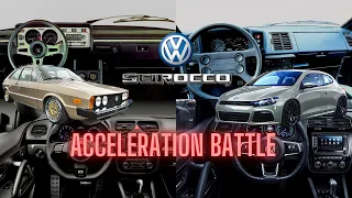 Volkswagen Scirocco - Acceleration battle (1974 - 2017)