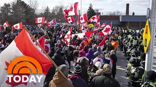 Ambassador Bridge Between US And Canada Reopens After Vaccine Mandate Protests