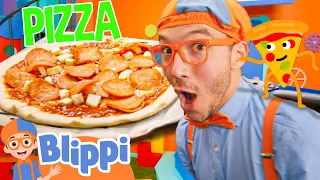 How to Make a Pizza with Blippi! | Learning Healthy Food for Children | Educational Videos for Kids