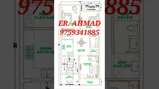 24' By 50' 3Bhk House Design #shorts #trending #viral