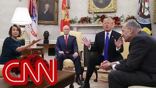 Trump clashes with Pelosi, Schumer in Oval Office