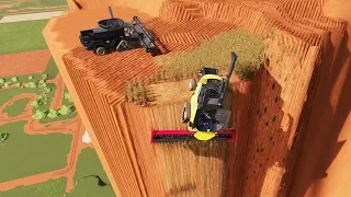 I Built a Farm on a 90 Degree Angle and This Happened - Farming Simulator 19