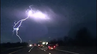Driving Into Microburst Thunderstorm Indianapolis (4/8/2020)