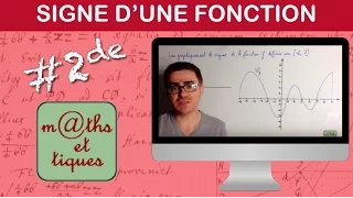 Déterminer graphiquement le signe d'une fonction - Seconde