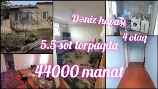 Saray Qəsəbəsində 5.5 sot torpaqda hündür yerdə 4 Otaqlı Orta Təmirli Ev Tecili Satılır.44000 manat