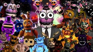 اولترا كستم نايت || جميع شخصيات فناف في لعبه واحده ||ultra custom night