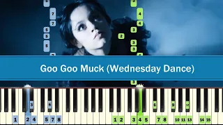 Wednesday Addams Dance - Goo Goo Muck | Easy Piano Tutorial