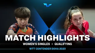 Joo Cheonhui vs Katarzyna Wegrzyn | WS Qual | WTT Contender Doha 2023