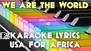 WE ARE THE WORLD USA FOR AFRICA KARAOKE LYRICS VERSION HD