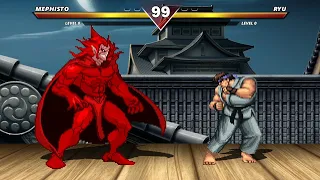 MEPHISTO VS RYU & KEN - HIGH LEVEL INSANE FIGHT!