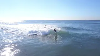 Huntington Cliffs 12-17-21 Drone view small swell