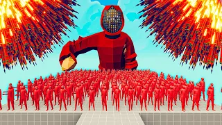 300x RED people + 1x Red GIANT vs EVERY GODS - Totally Accurate Battle Simulator.