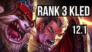 KLED vs DARIUS (TOP) | Rank 3 Kled, 6 solo kills, 9/1/1 | NA Grandmaster | 12.1