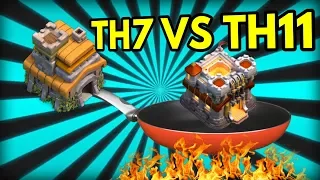 clash of clans: th7 vs th11 attack 2017!!!!!!