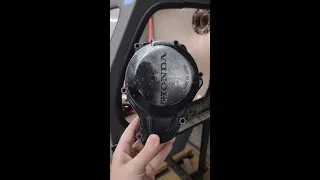 Wet Abrasive Blasting a Stator Cover off the Honda TRX 250r