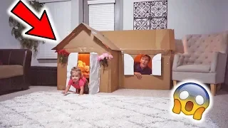 FIZEMOS UMA MANSÃO DE PAPELÃO PARA A LULU! (BOX FORT)