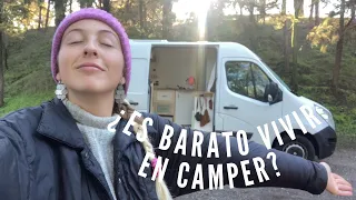 💸 CUANTO me GASTO una semana VIVIENDO en FURGONETA 🚐  Solo female van life @PVERA