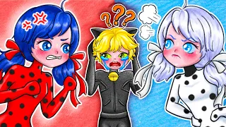 Will Cat Noir Choose Ladybug Or White Devil Bug ? | 사랑 이야기 | 재미있는 스톱 션 만화 | Annie Korea