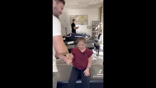 This Adorable 11-Year-Old Goes to the Chiropractor! #shorts #adjustment