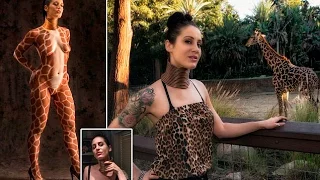 'Giraffe woman' who spent five YEARS stretching her neck with painful metal rings...