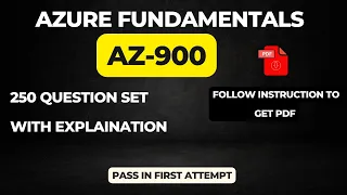 AZ 900 Exam Questions || 250 Question Set || AZ 900 Dumps 2024|| PDF Available