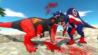 DARK SUPERMAN T-REX & GORO DEATH CLIMB - Animal Revolt Battle Simulator ARBS