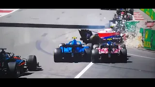 F2 Baku 2022 Sprint Race Crash