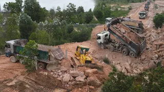 Full Special Stages On Huge Landfilling Project Process With The Larges Team Of KOMATSU DOZERS