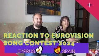 REACTION TO EUROVISION SONG CONTEST 2024. CYPRUS/SPAIN