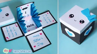 How to make Explosion Box 🎁 | Father's Day Pop up card | DIY Father's Day Gift Box | Paper Crafts