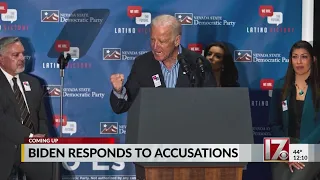 Joe Biden responds to kissing accusations