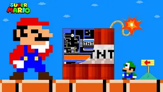 Mario and Luigi vs tiny BOOM Block Maze