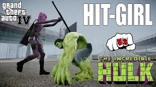 HIT-GIRL (Kick-Ass) VS HULK | GREAT BATTLE | GTA IV