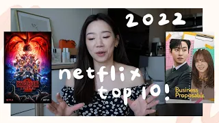 Netflix影集推薦🎬｜2022年上半年Netflix全球排行榜＆我的Netflix推薦排行🌟 ｜社內相親跟怪奇物語都上榜💯