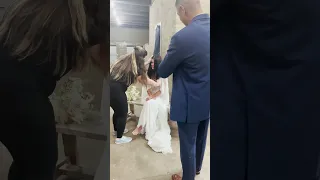 Bride Cutting Hair on Wedding Day!