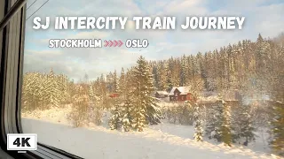 4K SJ Intercity Train Journey | Must see Train Journey Stockholm, Sweden to Norwegian Capital, Oslo