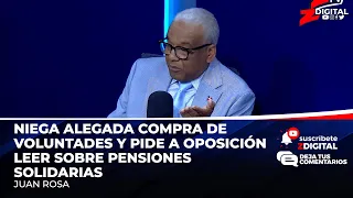 Juan Rosa niega alegada compra de voluntades y pide a oposición leer sobre pensiones solidarias