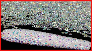 5000PCs 1.2mm Mini AB Glass Crystals for Nail Art Manicure Iridescent Long Lasting Like Swarovski