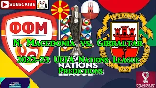 North Macedonia vs. Gibraltar | 2022-23 UEFA Nations League | Predictions eFootball PES2021