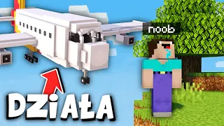 Dodałem DZIAŁAJĄCY PRAWDZIWY SAMOLOT do MINECRAFT! *niemożliwe*