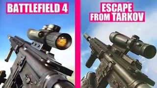 Battlefield 4 vs Escape from Tarkov Weapons Comparison