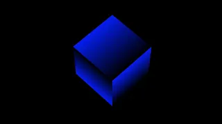 Синий вращающийся куб  видеофон,футаж / background, futage blue  rotating cube