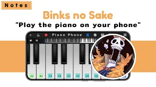 Binks No Sake - Brook, One Piece Piano Tutorial | Mobile Piano (Perfect Piano App)| Piano Phone