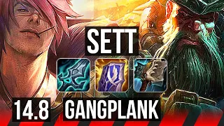 SETT vs GANGPLANK (TOP) | 6 solo kills, Legendary, 13/3/8 | EUW Master | 14.8