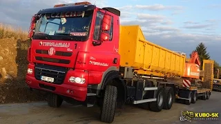 TATRA Phoenix with Schwarzmueller trailer transport midi excavator