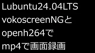 【ずんだLinux入門】Lubuntu24.04LTS vokoscreenNGとopenh264でmp4で画面録画