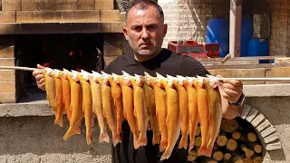 GOLDEN FISH ROASTED in an OVEN. ENG SUB.