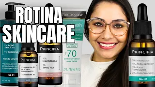 Rotina Completa de Skincare para Pele Mista/Oleosa com Tendência a Acne | Produtos PRINCIPIA!!