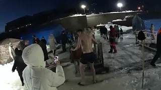 Крещение 19 января 2022 года. Крещенские Купания. Дальний Восток России. Russian Winter Ice Bathing