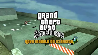 GTA San Andreas Android: Gameplay 100% - Missão 40 | Novo modelo do exército - No Gamepad